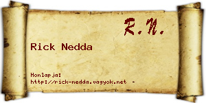 Rick Nedda névjegykártya